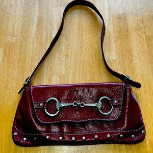 Red Italian leather purse.